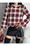 Women's Crochet Embroidered Floral Pattern Long Sleeve Blouse - 3