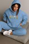 3-Ply Combed Cotton Flower Printed Unisex Hooded Sweat