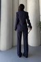 Women's Two-Piece Stylish Button Detail Mock Neck Blazer Jacket Wide-Leg Pants Set - 8