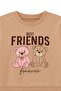 طقم بدلة رياضية مكون من قطعتين مطبوع عليها دمية دب مكتوب عليها Best Friends - 4