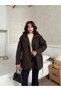 Brown Belted Midi Trench Coat - 2