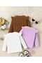 3LÜ Girl's Shoulder Ruffle Detailed Long Sleeve Blouse - 2
