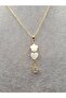 Gold Color Heart and Star Model Natural Stone Necklace