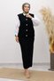 Buttoned Knitwear Sweater Tsd250221 Black - 3