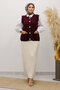Buttoned Knitwear Sweater Tsd250221 Claret Red - 3