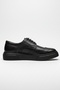 Black 100% Genuine Leather Ultra Comfortable Men's Casual Shoes Luass27Al0048 - 2