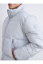 Xside Gray Standard Fit Stand Collar Men's Puffer Coat - 4