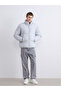 Xside Gray Standard Fit Stand Collar Men's Puffer Coat - 2