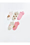 Lcw kids ecru bear teddy patterned girl child booties socks 5-piece set