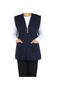 Women's Three Button Front Short Seasonal Vest - 3