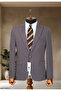 Anthracite Classic Slim Fit Men's Blazer Jacket - 2