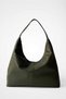 Knitted Textured Laura Women's Shopper Shoulder Bag with Loose Look and Large Volume Faux Leather