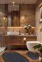 Bathroom Mat Set Wicker Jute 2-Piece Oval Non-Slip Base Water Absorbent Bathroom Rug Decorative Toilet Mat - 6