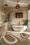 Bathroom Mat Set Wicker Jute 2-Piece Oval Non-Slip Base Water Absorbent Bathroom Rug Decorative Toilet Mat - 2