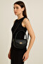 Women's Black Crossbody Shoulder Bag – Handbag, Detachable Strap, Stella Model Special Cut - 5