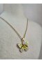 Non-Tarnish Steel Butterfly Enamel Necklace
