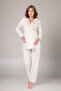 Women's Beige Flared Sleeve Double-Breasted Collar Winter Special Design Maternity Pajama Set - 8