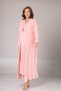 Women's Pink Flared Long Sleeve Full Length Winter Special Design Maternity Dressing Gown Nightgown Set - 5