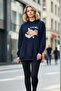 I'M Ok Patterned Comfortable Printed Women's Sweatshirt Hooded Oversize Sweat