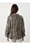 Özmarka New Season Tie Neck Patterned Blouse - 5