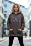 Printed Unisex Hooded Sweatshirt Patterned Oversize Hoodie - 2