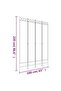 4-Panel Room Divider White 160x220 cm Fabric - 7