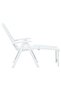 Folding Sun Lounger Plastic White - 2