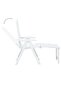 Folding Sun Lounger Plastic White - 4
