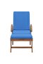 Sun Loungers with Cushions 2 pcs Solid Teak Wood Blue - 2