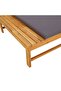 Sun Lounger with Dark Grey Cushion and Pillow Solid Wood Acacia - 7