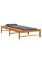 Sun Lounger with Dark Grey Cushion and Pillow Solid Wood Acacia - 2
