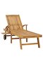 Sun Lounger with Table Solid Teak Wood - 2