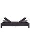 Sunbed with Cushion Black Poly Rattan - 6