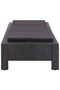 Sunbed with Cushion Black Poly Rattan - 2