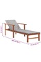 Sun Lounger Poly Rattan and Solid Acacia Wood Grey - 3