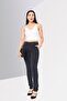 Women Regular Fit Solid Chino Pants, Navy - 4