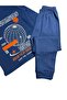 Boy's 100% Cotton Navy Blue Color Planet Pattern Long Sleeve Winter Pajamas - 4