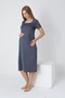 Smoked Lace Detailed Maternity and Postpartum Nightgown Set - 5