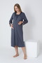 Smoked Lace Detailed Maternity and Postpartum Nightgown Set