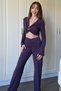 Crop Long Sleeve Purple Set with Accessories - 6