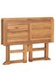 Folding Garden Dining Table 90x90x75 cm Solid Teak Wood - 5