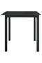 Garden Table Black 80x80x74 cm Aluminium and Glass - 2