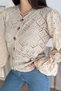 Beige Fisto Lace Detailed Buttoned Knitwear Cardigan Standard Size - 2