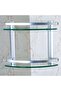 Milano Clear Glass Corner Shelf | 2-Layer Bath Storage | Premium Stainless Steel | 5 Year Warranty