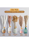 Pampas Grass 126 PCS, 5 Style 17" Natural Dried Flowers, Boho Decor,Floral Decoration - 3