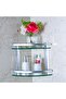 Milano Clear Glass Corner Shelf | 2-Layer Bath Storage | Premium Stainless Steel | 5 Year Warranty - 3