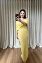 Madonna Collar Sweater Dress Yellow - 2