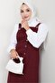 Buttoned Gabardine Gilet 1552 - Burgundy - 2