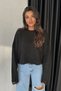 Flowy Detailed Crew Neck Crop Length Knitwear Sweater Aw25Kz0047 - 6