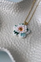 Steel Polymer Chrysanthemum Flower Necklace - 2